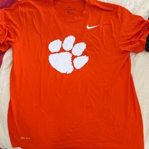 Nike Dri-FIT Orange Tee with White Graphic